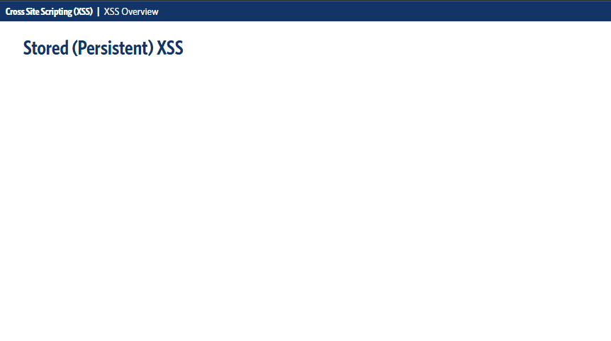 Stored XSS animation