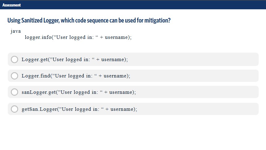 Assessment question