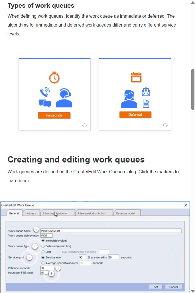 Work queue configuration
